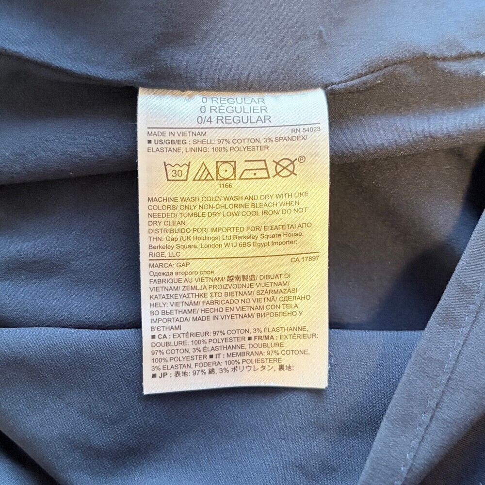 Gap Cotton Shift Dress Pockets Sleeveless Business Casual Blue Women's XS - Picture 11 of 11